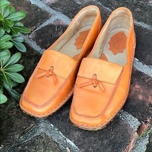 Born Vibrant Orange Loafers size 9